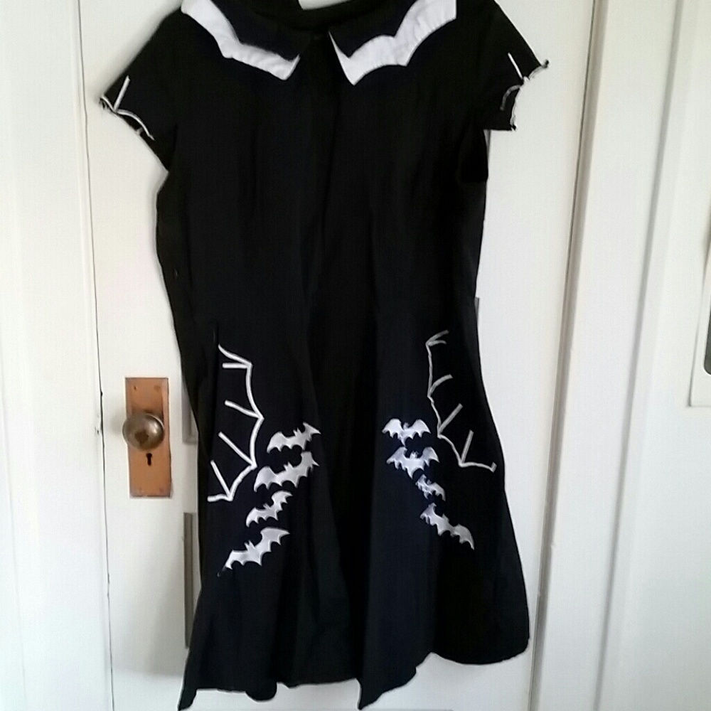 Wednesday Addams Goth Bat Dress